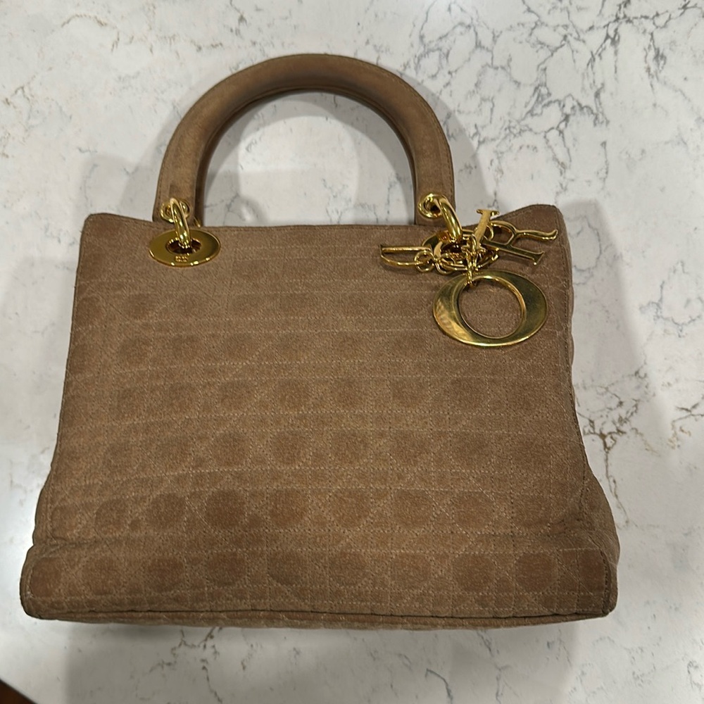 Lady Dior small taupe/brown bag